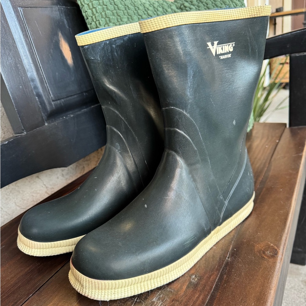 Viking Mariner Kadett blue slip-resistant boat boots